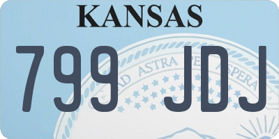 KS license plate 799JDJ