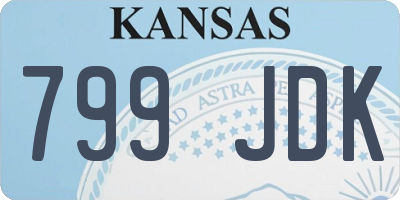 KS license plate 799JDK