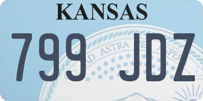 KS license plate 799JDZ