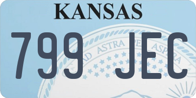 KS license plate 799JEC