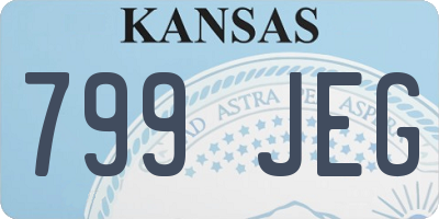 KS license plate 799JEG