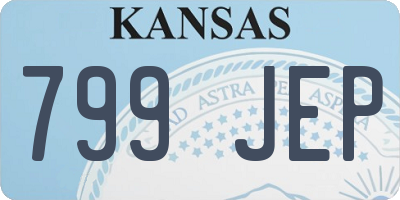 KS license plate 799JEP