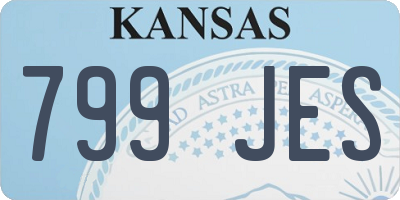 KS license plate 799JES