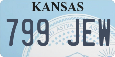 KS license plate 799JEW