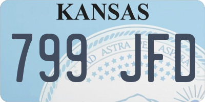 KS license plate 799JFD