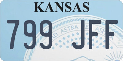 KS license plate 799JFF