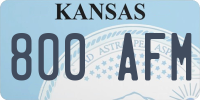KS license plate 800AFM