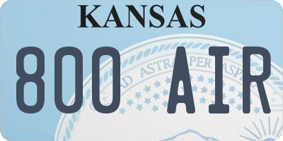KS license plate 800AIR