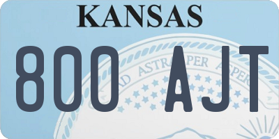 KS license plate 800AJT