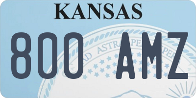 KS license plate 800AMZ