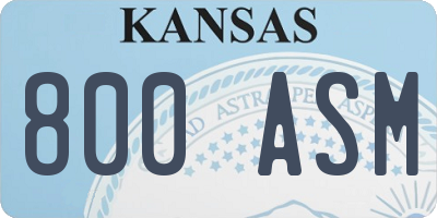 KS license plate 800ASM