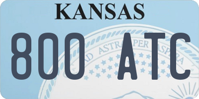 KS license plate 800ATC