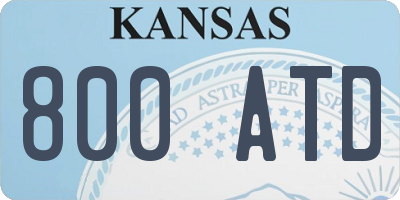 KS license plate 800ATD