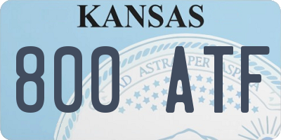 KS license plate 800ATF