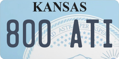 KS license plate 800ATI