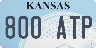 KS license plate 800ATP