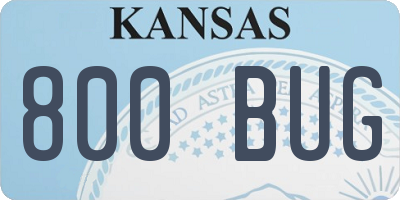 KS license plate 800BUG