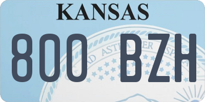 KS license plate 800BZH