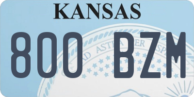 KS license plate 800BZM