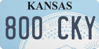 KS license plate 800CKY