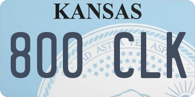KS license plate 800CLK