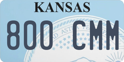 KS license plate 800CMM