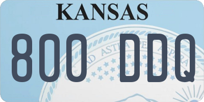 KS license plate 800DDQ