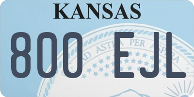 KS license plate 800EJL