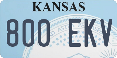 KS license plate 800EKV