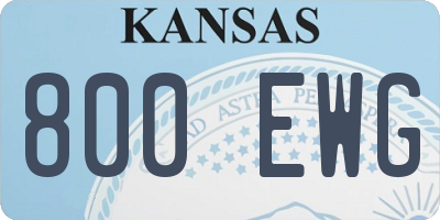 KS license plate 800EWG