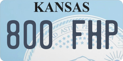 KS license plate 800FHP