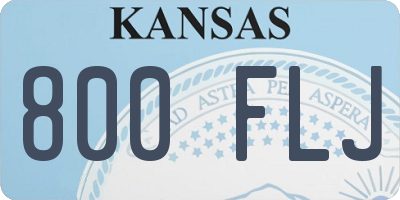 KS license plate 800FLJ