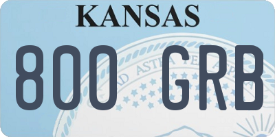 KS license plate 800GRB