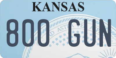 KS license plate 800GUN