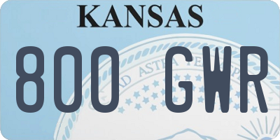 KS license plate 800GWR