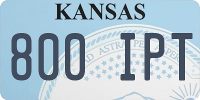 KS license plate 800IPT
