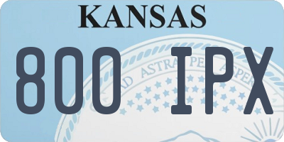 KS license plate 800IPX