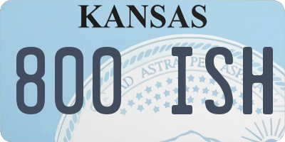 KS license plate 800ISH