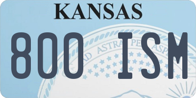 KS license plate 800ISM