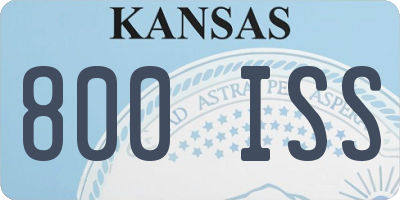 KS license plate 800ISS