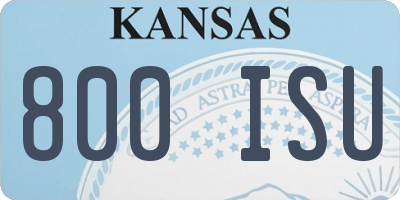 KS license plate 800ISU