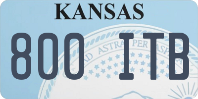 KS license plate 800ITB