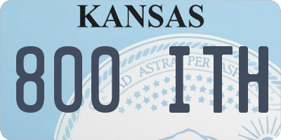 KS license plate 800ITH