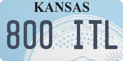 KS license plate 800ITL