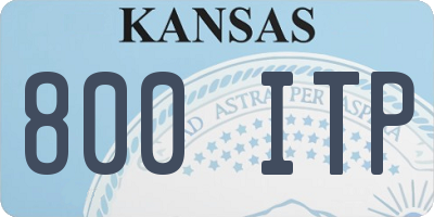 KS license plate 800ITP