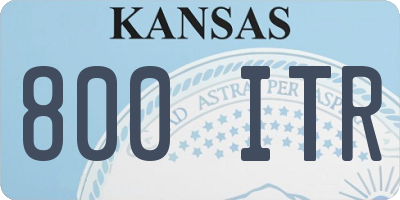 KS license plate 800ITR