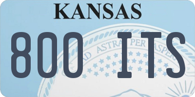 KS license plate 800ITS