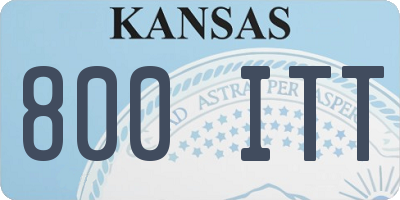 KS license plate 800ITT
