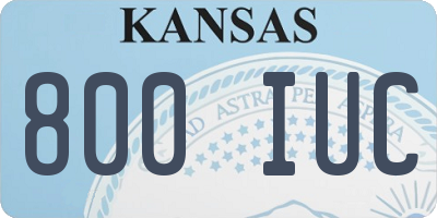 KS license plate 800IUC