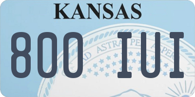 KS license plate 800IUI